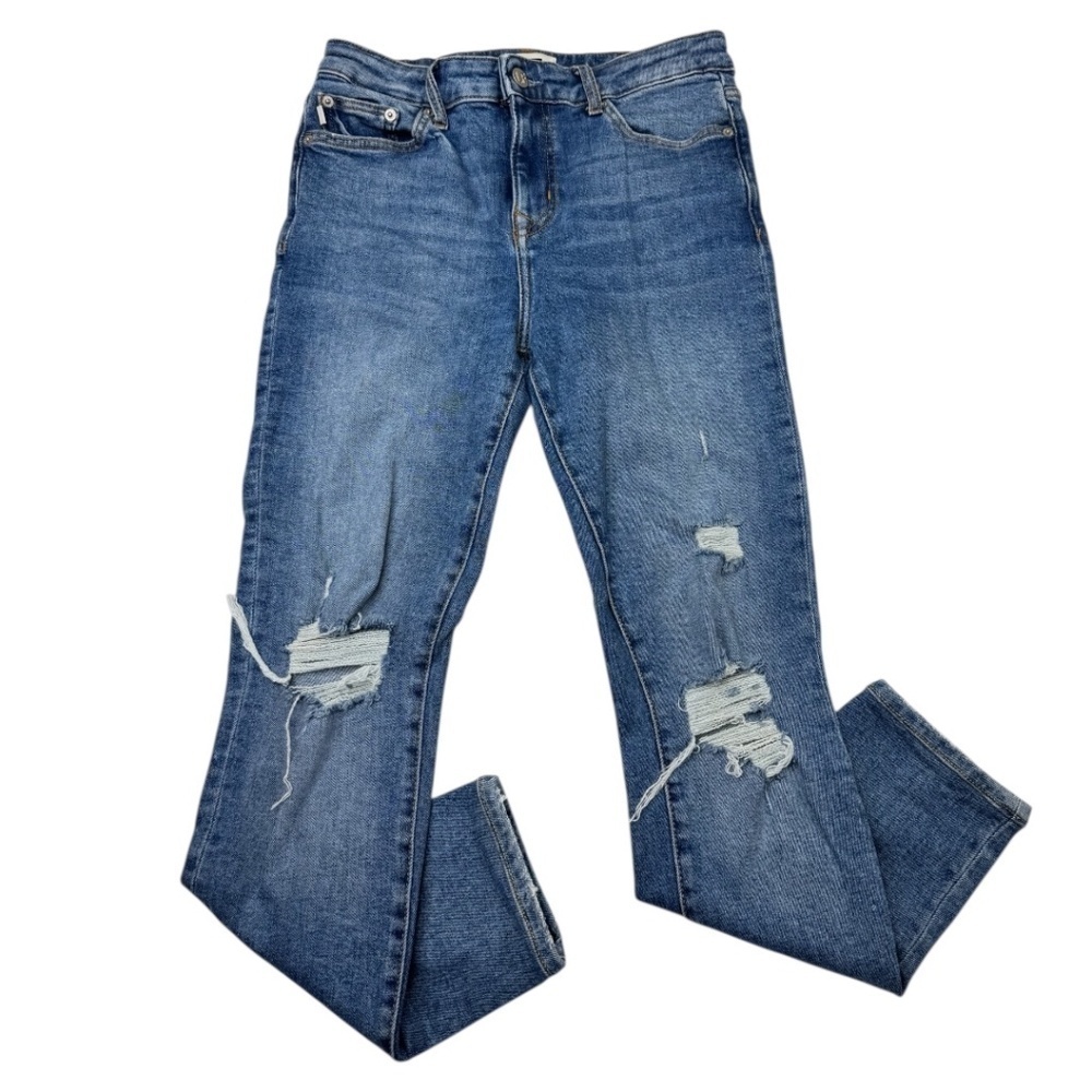 Lovers + Friends Ricky Low Rise Distressed Skinny Jeans - Picture 1 of 16